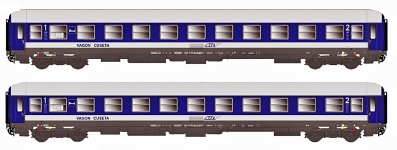Amintiri AF25008 - H0 - 2-tlg. Set Liegewagen Inter-City, CFR, Ep. VI